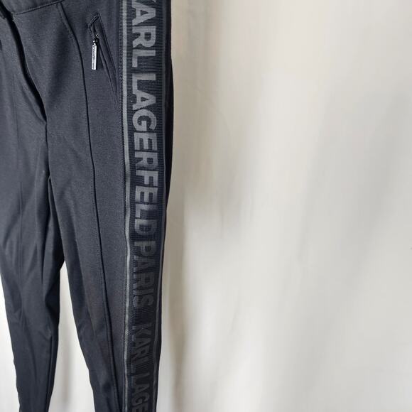 Karl Lagerfeld Paris Black Side Logo Pants Size 4 NWOT - Picture 3 of 7